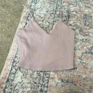 pink cropped cami